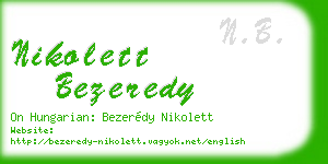 nikolett bezeredy business card